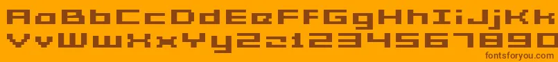 Acme5WideBoldXtnd Font – Brown Fonts on Orange Background
