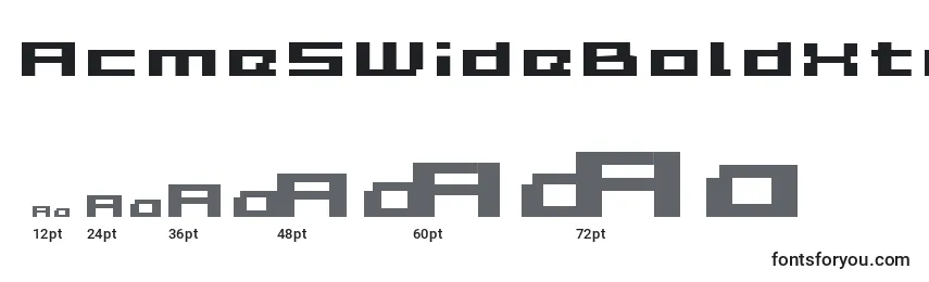 Размеры шрифта Acme5WideBoldXtnd