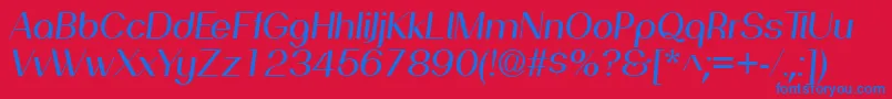 PassionsanspdahRegularital Font – Blue Fonts on Red Background