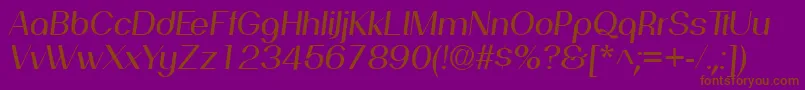 PassionsanspdahRegularital Font – Brown Fonts on Purple Background