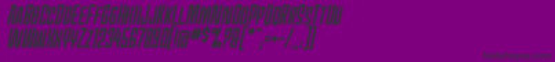 MecheffectsonebbItal Font – Black Fonts on Purple Background