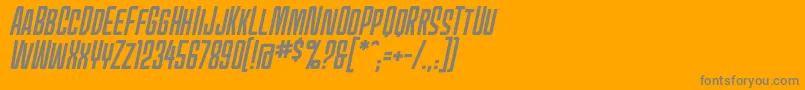 MecheffectsonebbItal Font – Gray Fonts on Orange Background