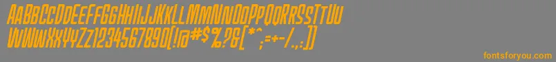 MecheffectsonebbItal Font – Orange Fonts on Gray Background