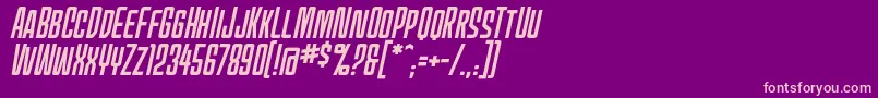 MecheffectsonebbItal Font – Pink Fonts on Purple Background