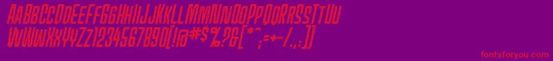 Fonte MecheffectsonebbItal – fontes vermelhas em um fundo violeta