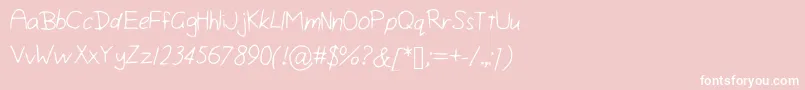 Isiniscript Font – White Fonts on Pink Background