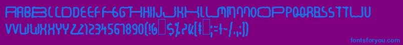 Commerciality Font – Blue Fonts on Purple Background