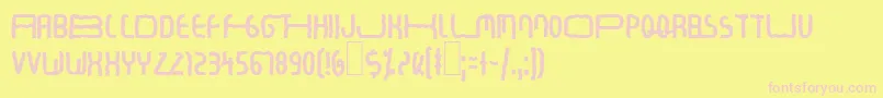 Commerciality Font – Pink Fonts on Yellow Background