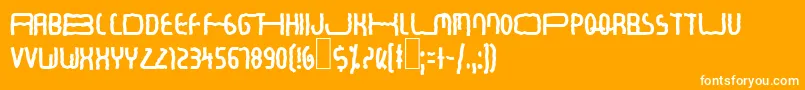 Commerciality Font – White Fonts on Orange Background