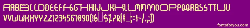 Commerciality Font – Yellow Fonts on Purple Background