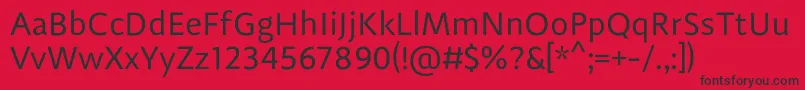 OskietienSans Font – Black Fonts on Red Background