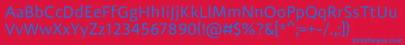 OskietienSans Font – Blue Fonts on Red Background