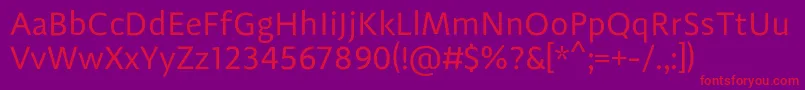 OskietienSans Font – Red Fonts on Purple Background