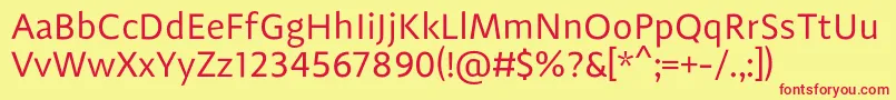 OskietienSans Font – Red Fonts on Yellow Background