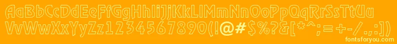 ARewinderotl Font – Yellow Fonts on Orange Background