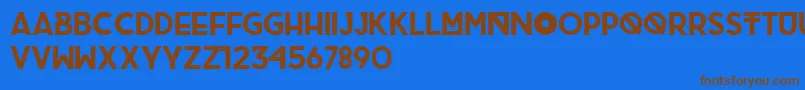 BrigRegular Font – Brown Fonts on Blue Background