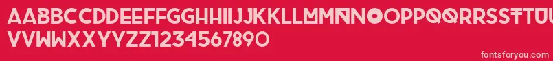 BrigRegular Font – Pink Fonts on Red Background