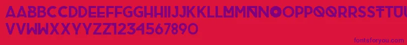 BrigRegular Font – Purple Fonts on Red Background