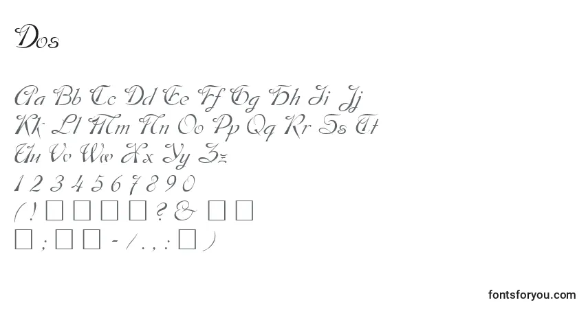 Шрифт Dos – алфавит, цифры, специальные символы