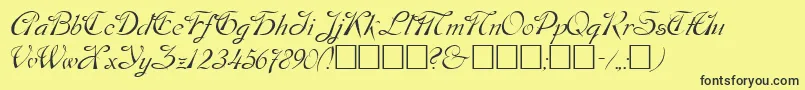 Шрифт Dos – чёрные шрифты на жёлтом фоне
