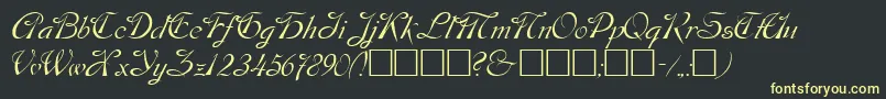 Dos Font – Yellow Fonts on Black Background