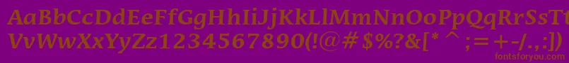 MiraraeBoldBt Font – Brown Fonts on Purple Background