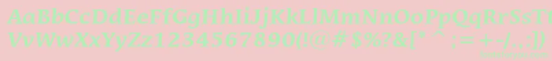 MiraraeBoldBt Font – Green Fonts on Pink Background