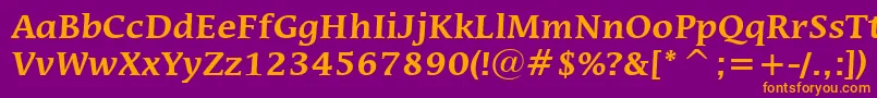 MiraraeBoldBt Font – Orange Fonts on Purple Background