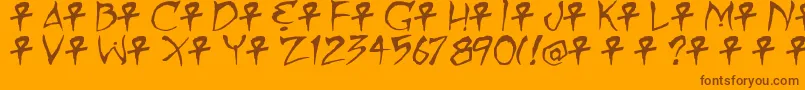 MummyLovesYou Font – Brown Fonts on Orange Background