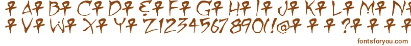 Шрифт MummyLovesYou – коричневые шрифты на белом фоне