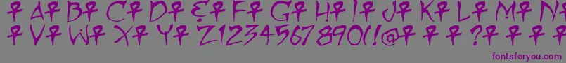 Шрифт MummyLovesYou – фиолетовые шрифты на сером фоне