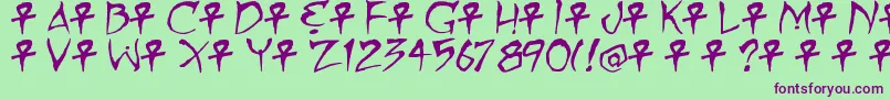 Police MummyLovesYou – polices violettes sur fond vert