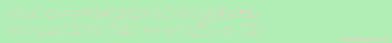 LeGrandSautTextual Font – Pink Fonts on Green Background