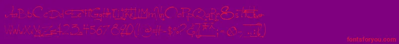 LeGrandSautTextual Font – Red Fonts on Purple Background