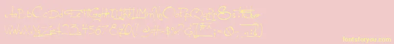 LeGrandSautTextual Font – Yellow Fonts on Pink Background