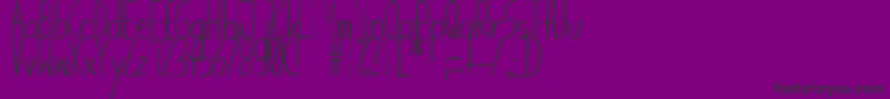 GiraffenhalsBold Font – Black Fonts on Purple Background