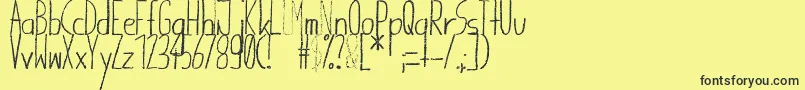 GiraffenhalsBold Font – Black Fonts on Yellow Background