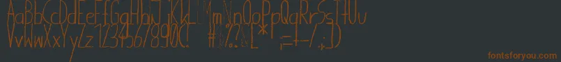 GiraffenhalsBold-fontti – ruskeat fontit mustalla taustalla
