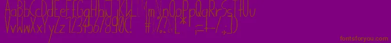 GiraffenhalsBold Font – Brown Fonts on Purple Background