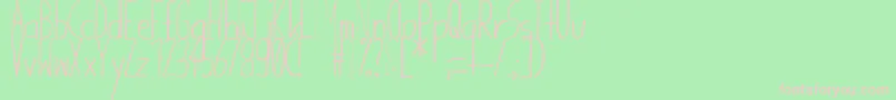 GiraffenhalsBold Font – Pink Fonts on Green Background