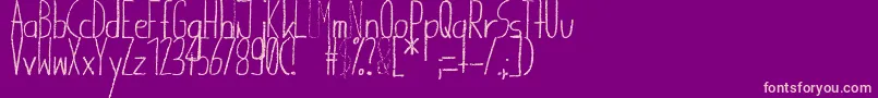 GiraffenhalsBold Font – Pink Fonts on Purple Background