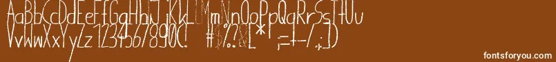 Шрифт GiraffenhalsBold – белые шрифты на коричневом фоне