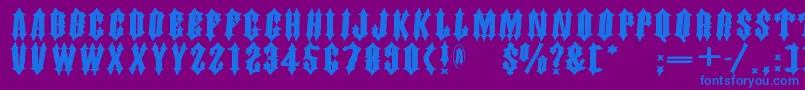 Dornspitzgrotesk Font – Blue Fonts on Purple Background