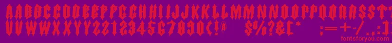 Dornspitzgrotesk Font – Red Fonts on Purple Background