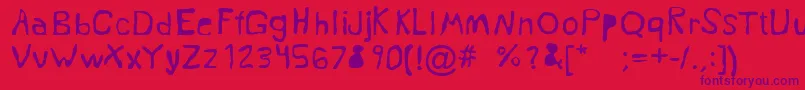 Dope714 Font – Purple Fonts on Red Background