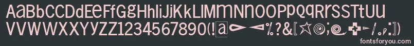 VollkegelTypewriter Font – Pink Fonts on Black Background
