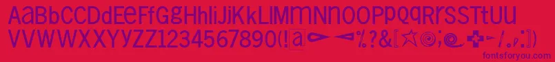 VollkegelTypewriter Font – Purple Fonts on Red Background
