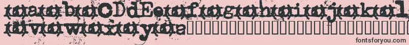 フォントUncletypewriter – ピンクの背景に黒い文字