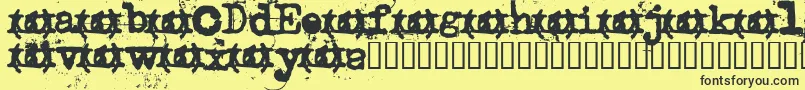 Uncletypewriter Font – Black Fonts on Yellow Background