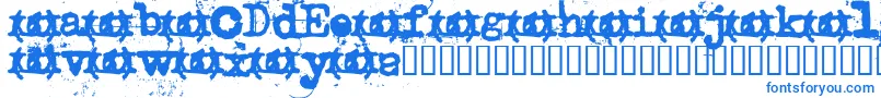 Uncletypewriter Font – Blue Fonts on White Background